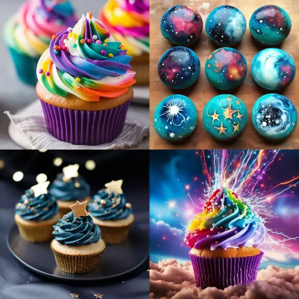 tasty cupcakes, colorful, assortment